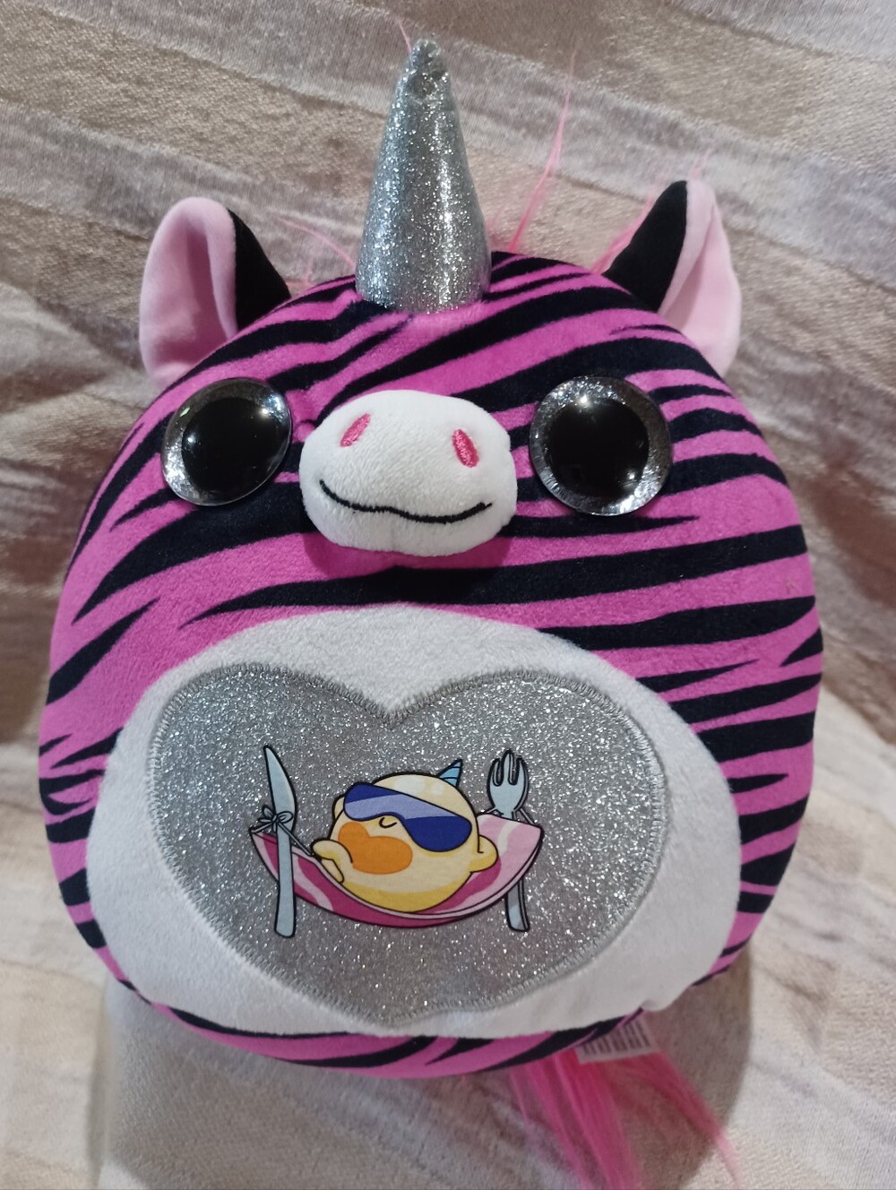 Pink Zebra Unicorn Plush for Kids